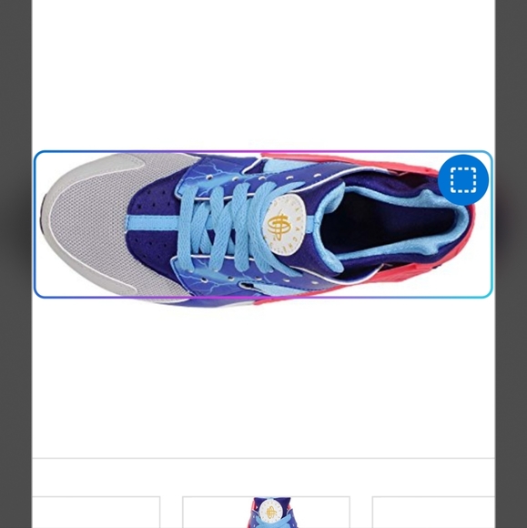 Nike Kid's Huarache Run Print GS, LIGHTING-WOLF GREY/UNIVERSITY GOLD-DEEP ROYAL - Picture 7 of 7